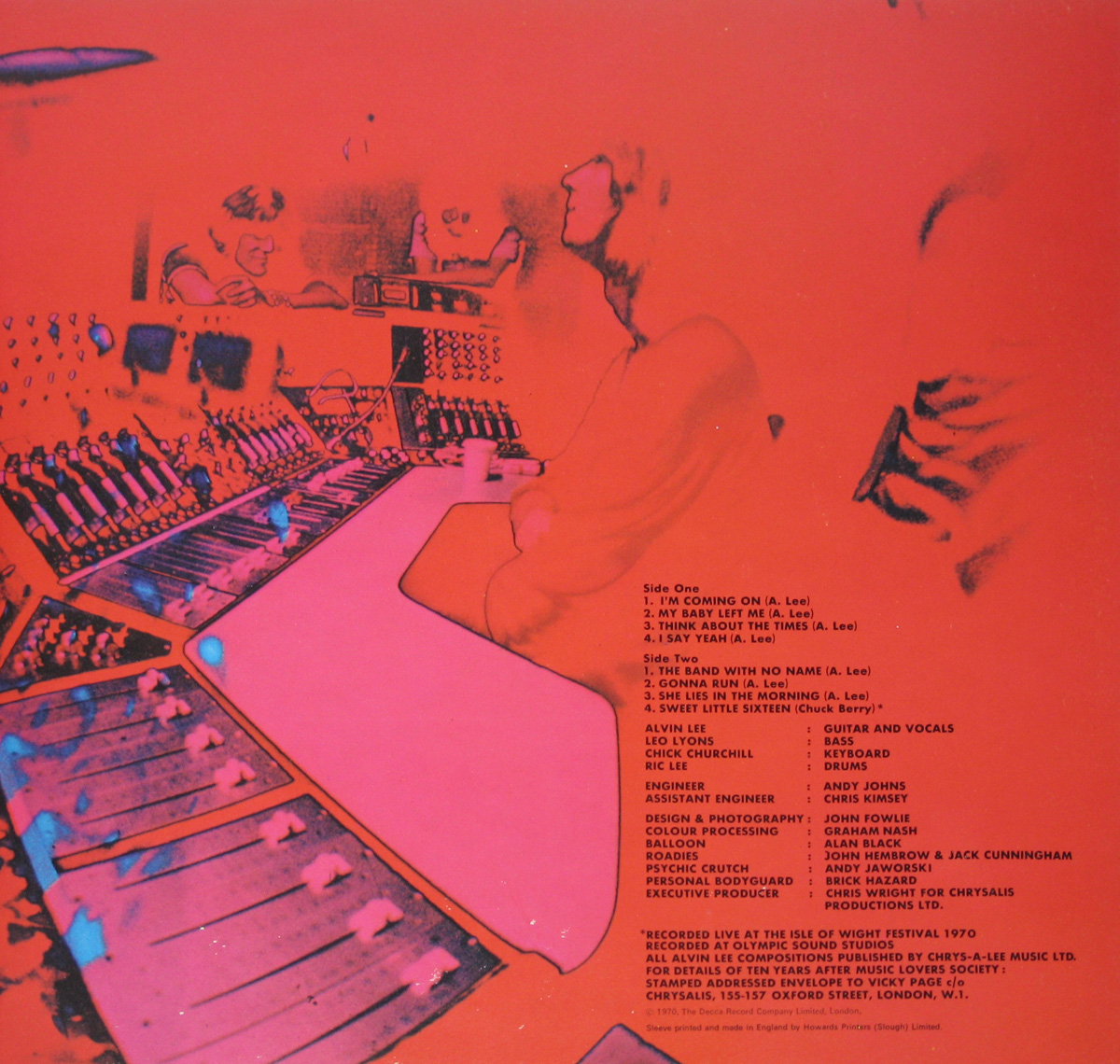 Large Hires Photo of Ten Years After - Watt Vinyl Album